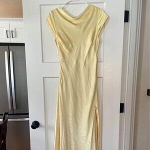 Hello Molly Yellow Satin Dress